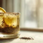 Bariatric Seed Ritual Recipe: Viral Morning Mix for Digestion & Weight Loss Bariatric seed drink in a glass with lemon wedge in morning light