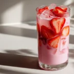 Pink Drink Recipe (3 Ingredients!) – The Student-Friendly Starbucks Copycat You’ll Love Homemade pink drink with strawberries, ice, and coconut milk in a tall glass