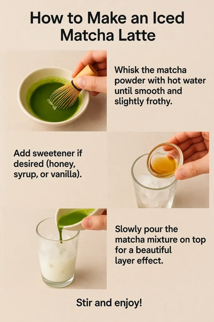 Matcha Latte 5 step by step matcha latte 1