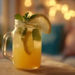 Refreshing Hugo Spritz cocktail with mint and elderflower – perfect student drink