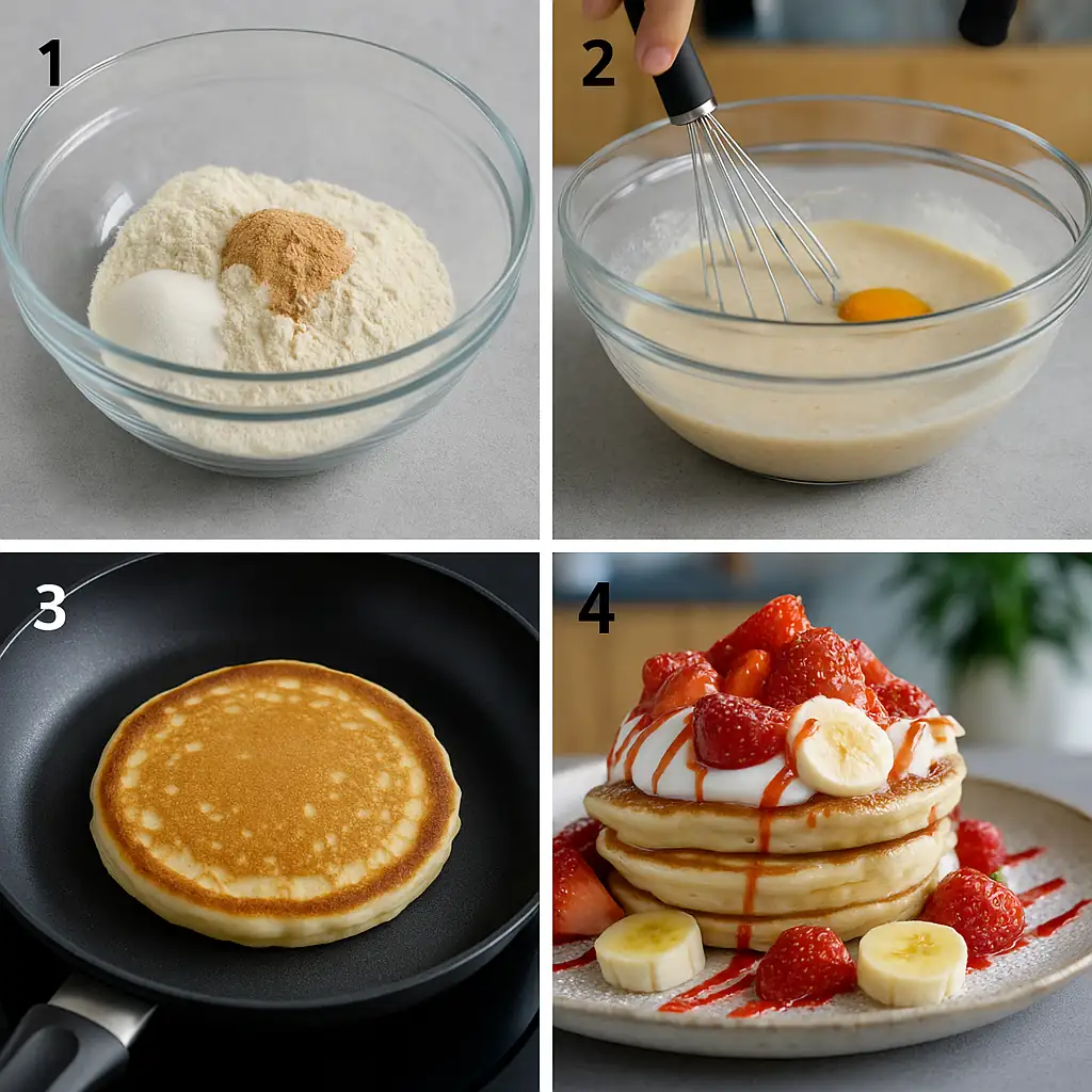 High Protein Pancake Recipe 5 PANCAKE PREP