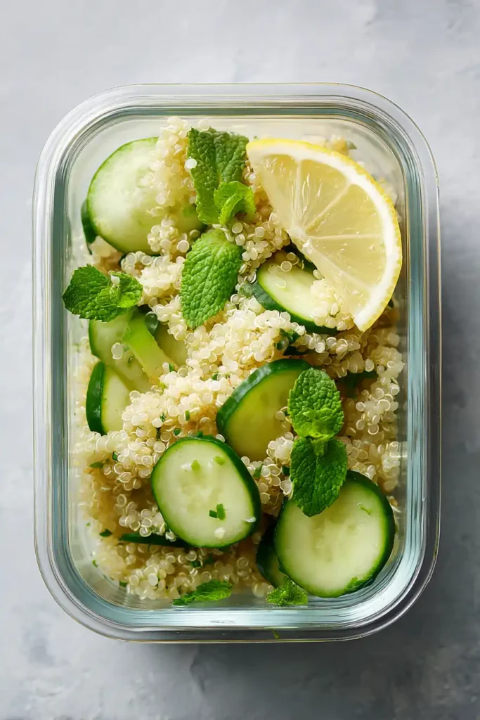 Vegan Meal Prep Ideas: Smart Recipes to Eat Vegan All Week 4 Quinoa Salad with Cucumber & Mint