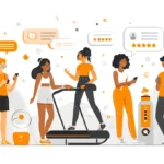 30-30-30 Weight Loss Reviews: What Real People Are Saying Illustration of diverse young adults reviewing and practicing the 30-30-30 weight loss method in a fitness setting