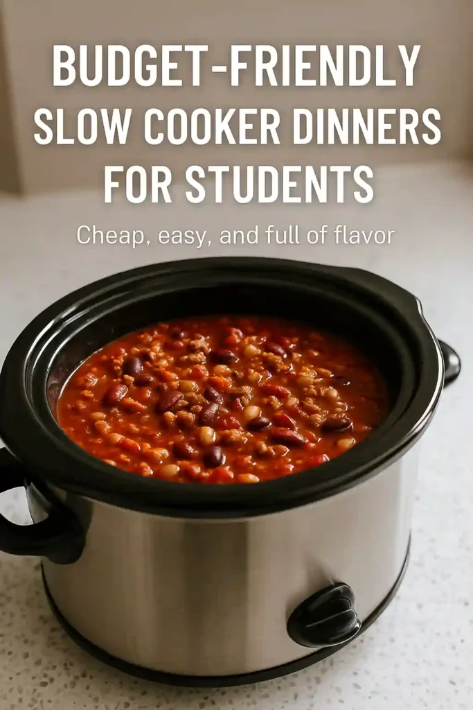 Budget-Friendly Slow Cooker Dinner Recipes 2 Slow Cooker Dinner for Students – Budget Friendly Chili Recipe