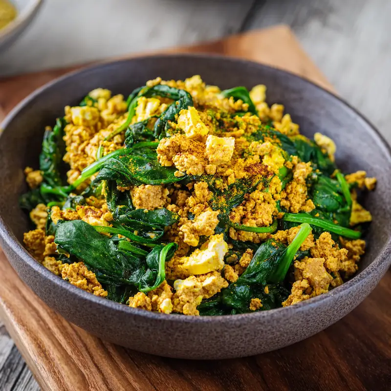 Spinach and Tofu Scramble