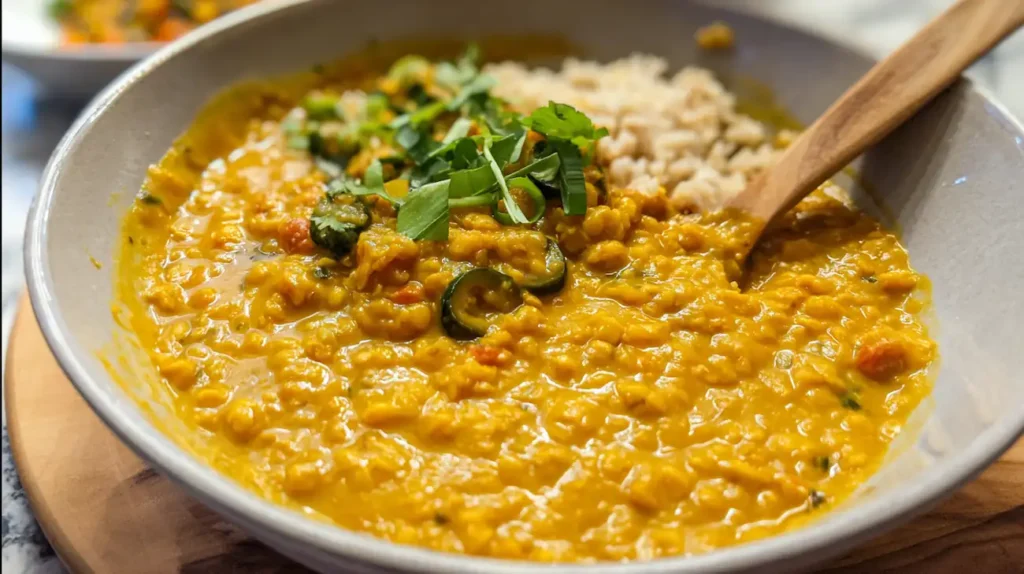 Budget-Friendly Slow Cooker Dinner Recipes 3 VEGAN RED LENTIL CURRY