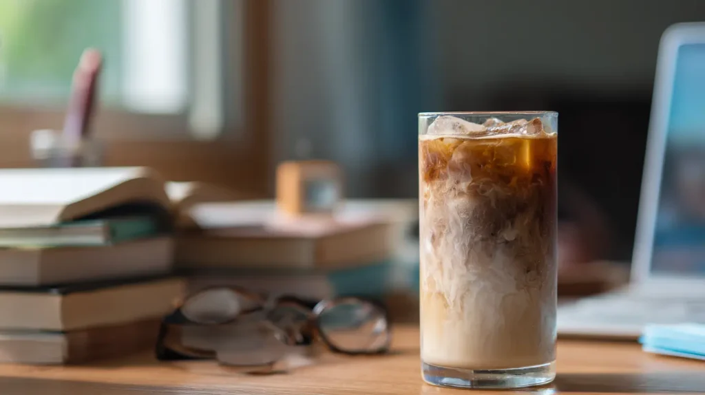 Vanilla Sweet Cream Cold Brew 9 Vanilla Sweet Cream Cold Brew in a student dorm kitchen