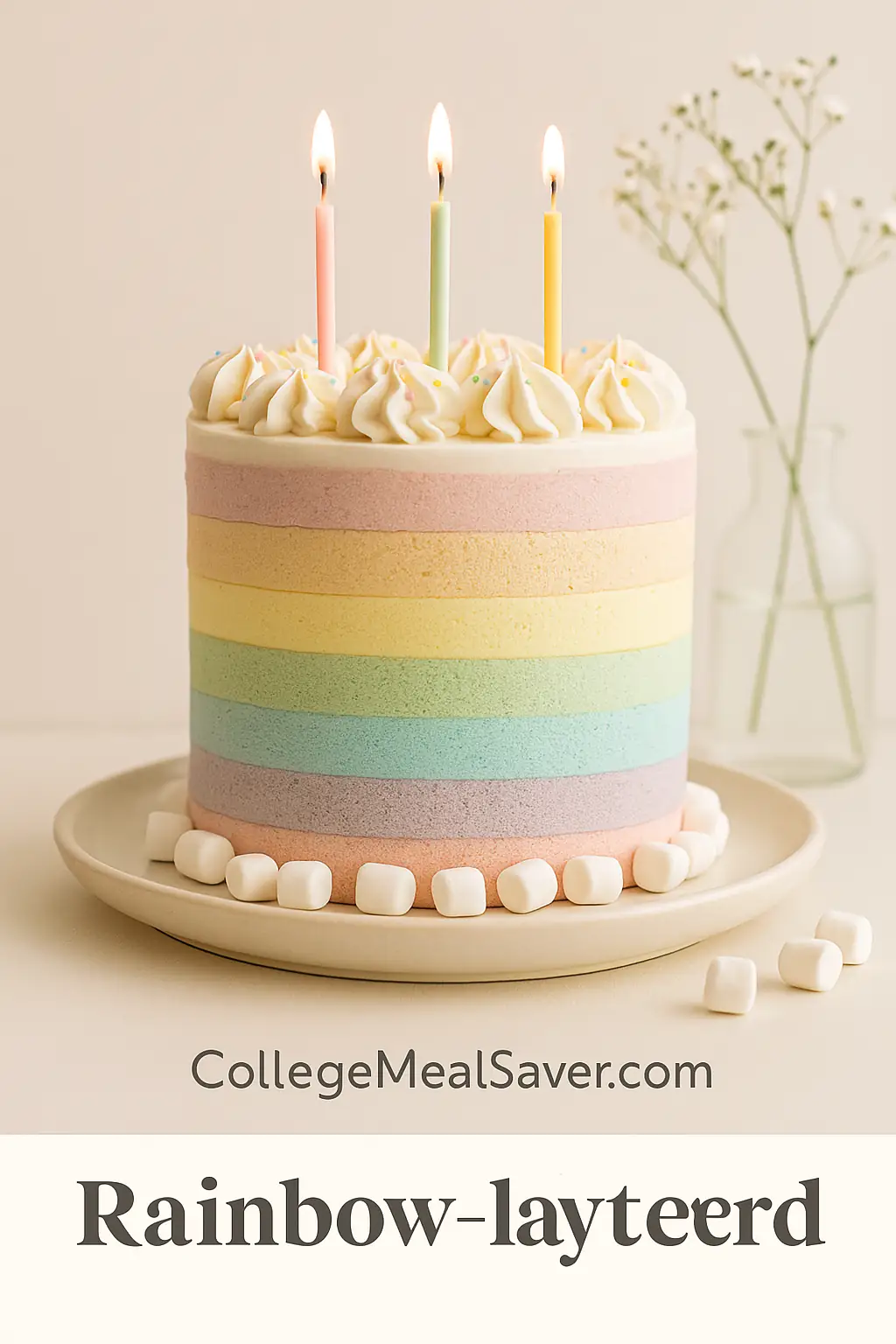 Rainbow Jellycat Birthday Cake Recipe – Colorful Layers Inspired by the Plush 2 pastel rainbow birthday cake inspired jellycat