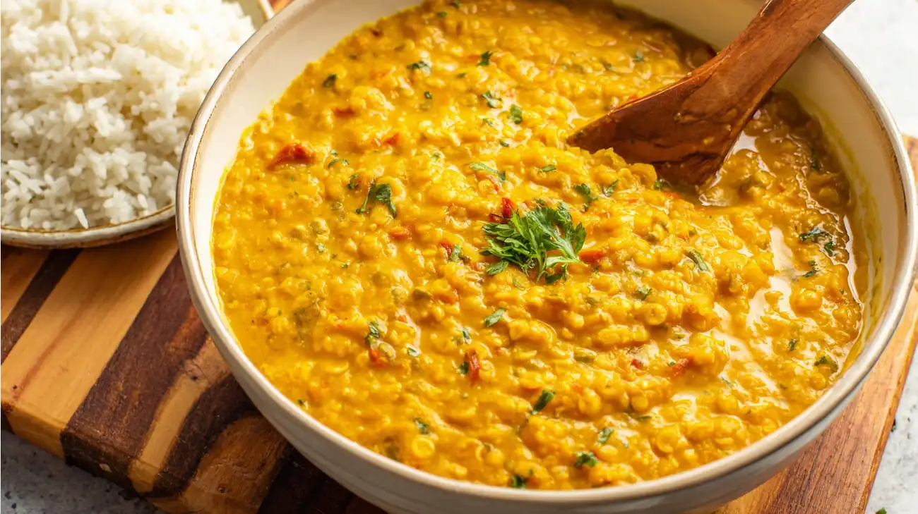 how to make VEGAN RED LENTIL CURRY