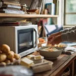 5 cheap microwave meals under 10 minutes for college students – quick and affordable dorm recipes prepared with a microwave, potatoes, cheese, and simple ingredients.