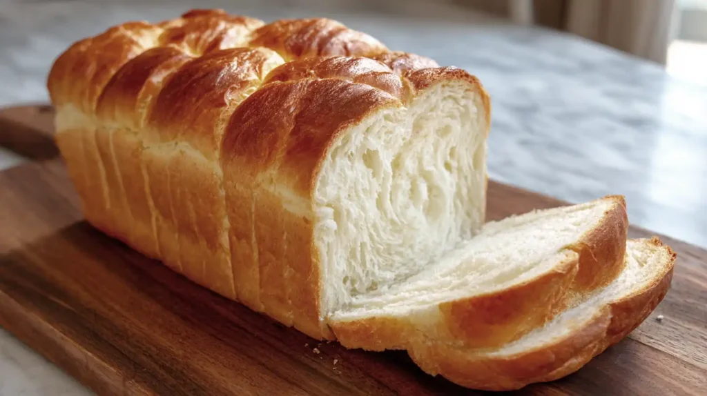 Cloud Toast Bread: The Fluffy TikTok Trend Every Student Needs to Try 2 Fluffy Cloud Toast Bread loaf sliced open on a wooden board.