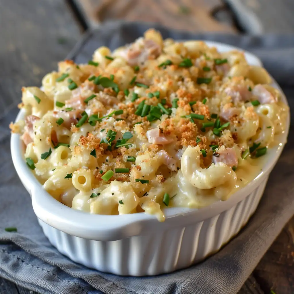 High-Protein Microwave Meals for Busy College Nights 5 Creamy bowl of mac and cheese mixed with tuna for extra protein.