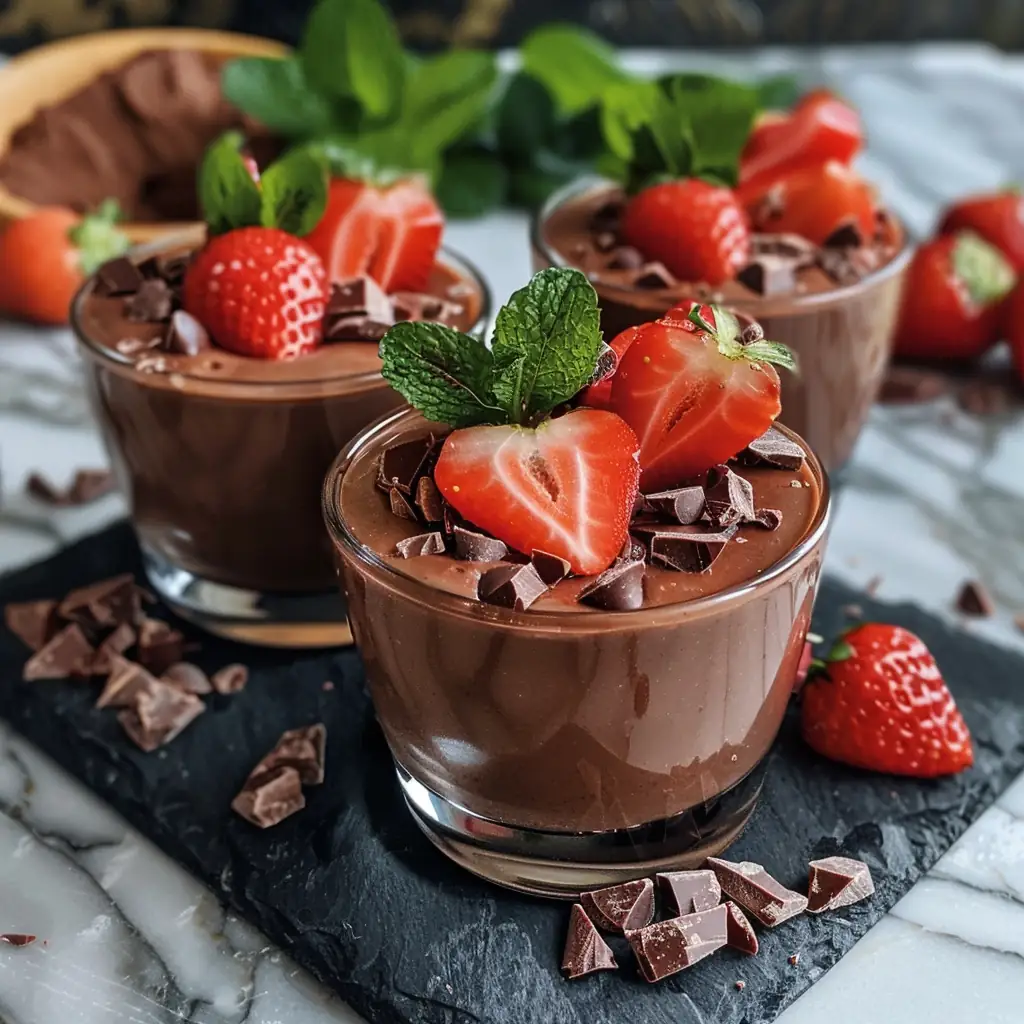 TikTok Chocolate Dessert (3-Ingredient No-Bake Trend for Students) 2 Step-by-step TikTok chocolate dessert recipe with melted chocolate, yogurt, and strawberries in a bowl