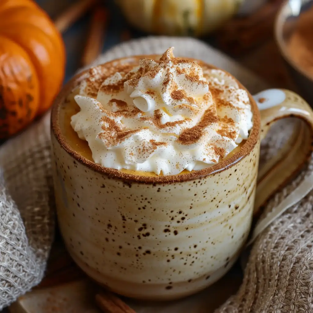 Ingredients for pumpkin mug cake arranged on a dorm desk—flour, sugar, pumpkin puree, and spices
