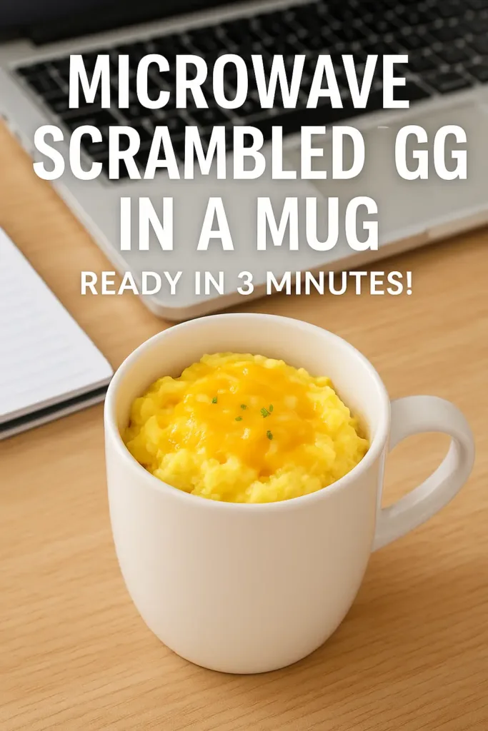 microwave scrambled egg in a mug