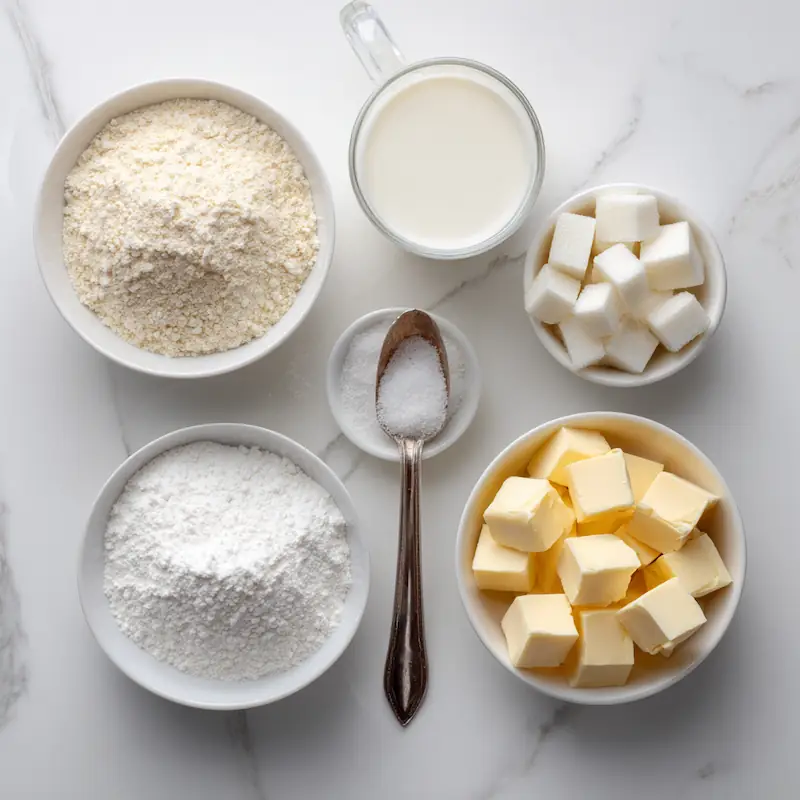 Easy Sweets Milk Balls Ingredients — Milk Powder, Butter, and Sugar