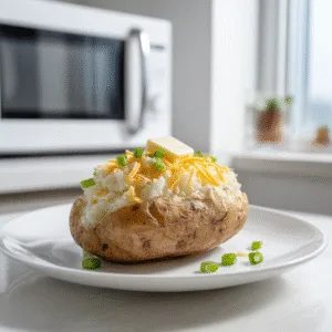 Microwave Baked Potato (Ready in 7 Minutes!) — The Ultimate College Comfort Meal 5 u6253788432 Minimal Dorm Kitchen Series freshly cooked micr 1361c836 7b19 4865 939d 8f50bd8807df 3