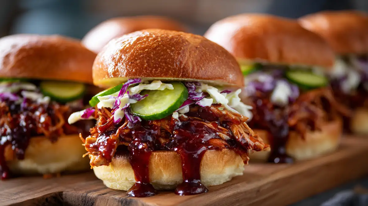 🍗 Easy BBQ Pulled Chicken Sandwiches (Cheap & Juicy Student Recipe) 6 BBQ pulled chicken sandwiches 2