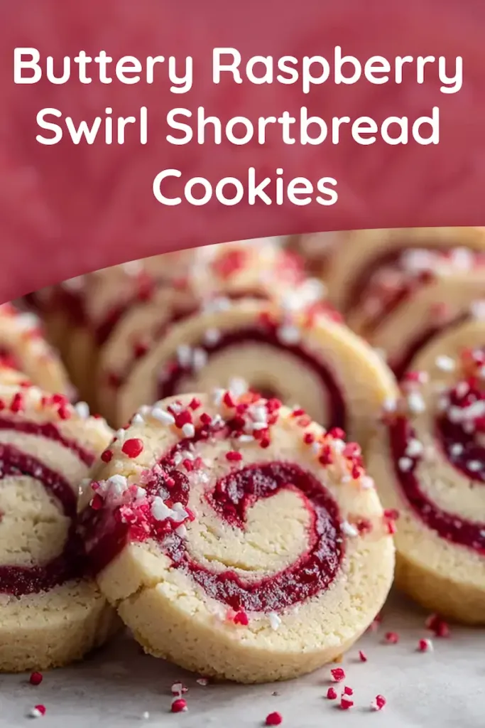 Buttery Raspberry Swirl Shortbread Cookies 1
