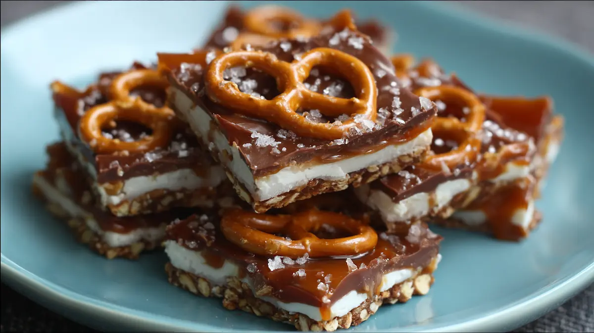 Easy Caramel Pretzel Crack Bars (Cheap, No-Bake, Dorm-Friendly!)