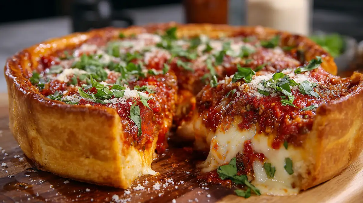 Easy Chicago Deep Dish Pizza for Students 🍕: Cheap, Cheesy & Totally Worth It! 1 Easy Chicago Deep Dish Pizza for Students