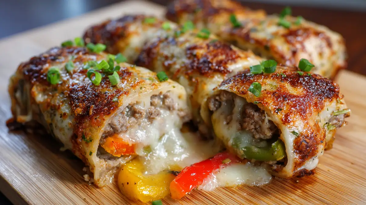 🥩 Easy Keto Philly Cheesesteak Rolls (Low-Carb, Cheesy & Budget-Friendly!) 1 Easy Keto Philly Cheesesteak Rolls