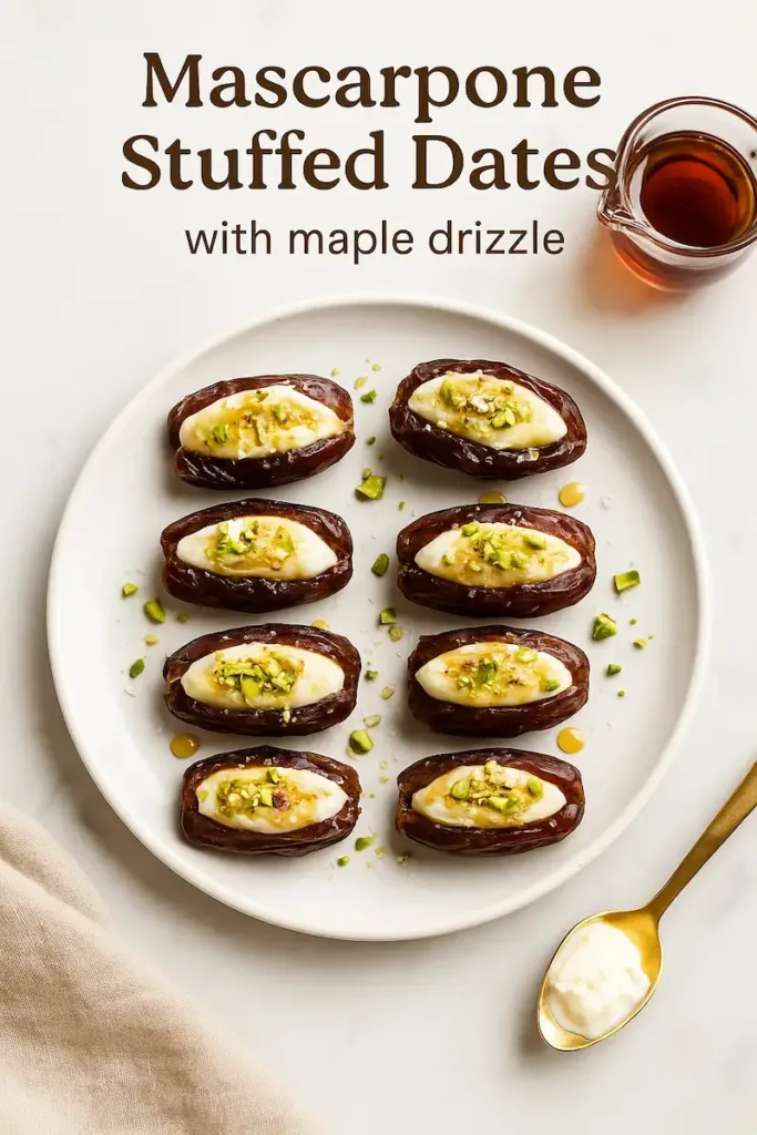 Mascarpone Stuffed Dates with Maple Drizzle — A Fancy Snack on a Student Budget! 6 mascarpone stuffed dates