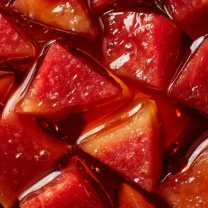 Easy Watermelon Rind Candy Recipe (Cheap, Zero-Waste & Perfect for Students!) 8 Candied watermelon rind pieces drying on parchment paper in a single layer