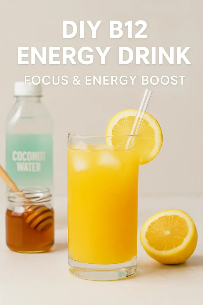DIY B12 Energy Drink Recipe: Boost Focus & Energy Naturally (Perfect for Students!) 4 DIY B12 Energy Drink Recipe 3 Minutes No Crash