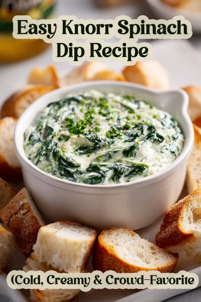 Easy Knorr Spinach Dip Recipe (Cold, Creamy & Crowd-Favorite for Students!)
