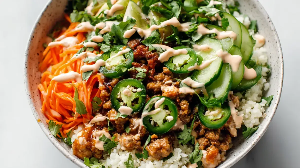 Banh Mi Bowl Recipe (Healthy, High-Protein & Meal-Prep Friendly) 1 Banh Mi Bowl Recipe Healthy High Protein Meal Prep Friendly