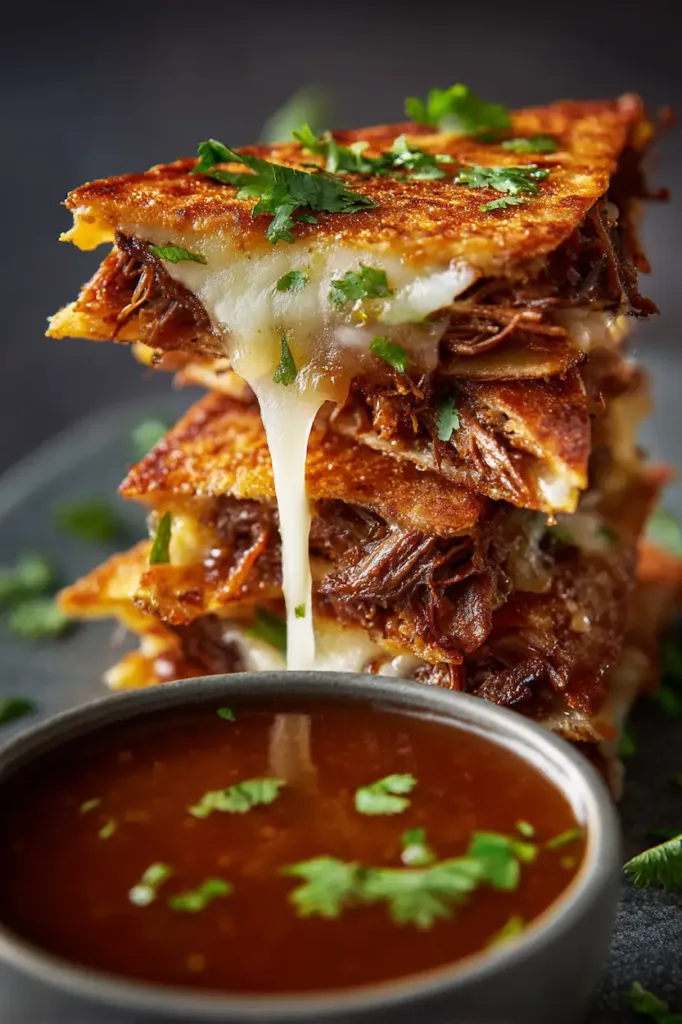 Crispy homemade birria tacos dipped in rich consommé, perfect for an easy Mexican dinner