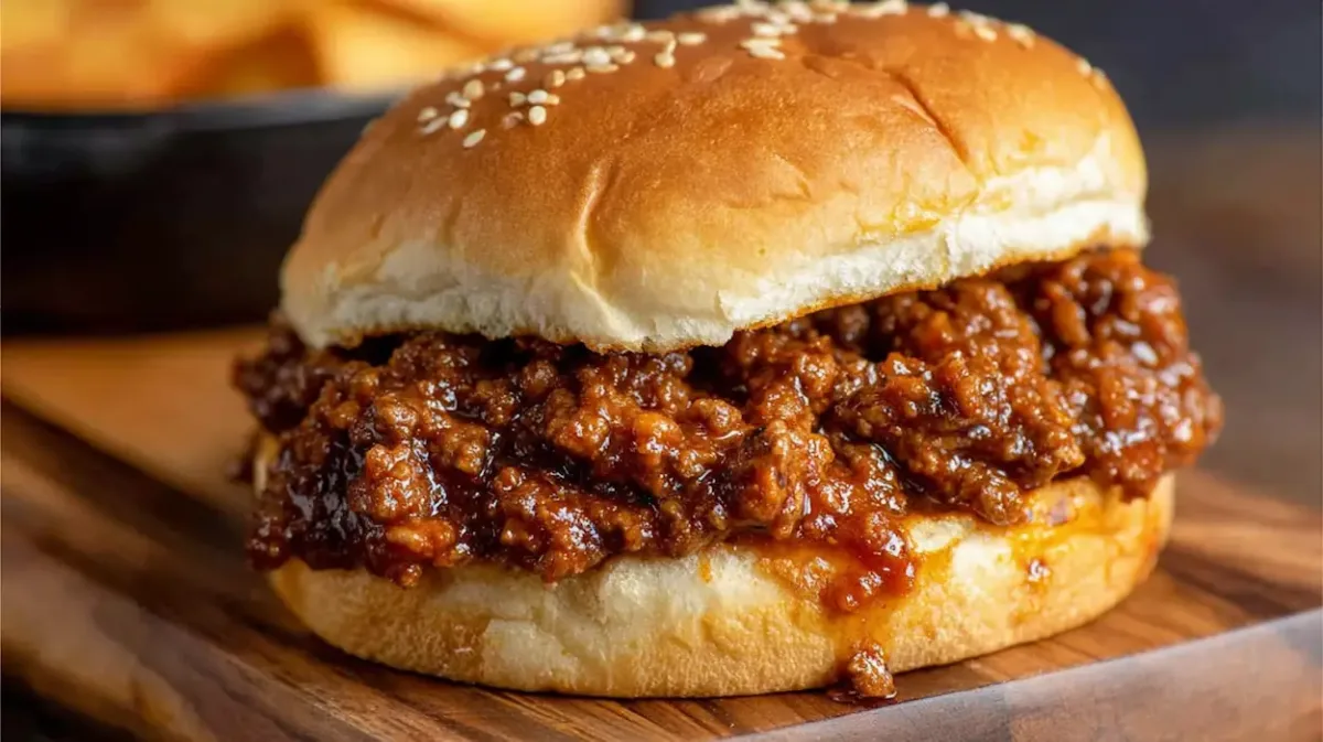 Sloppy Joes Recipe (Old Fashioned & Homemade) 1 Old fashioned sloppy joes recipe served on a toasted hamburger bun with rich homemade sloppy joe sauce