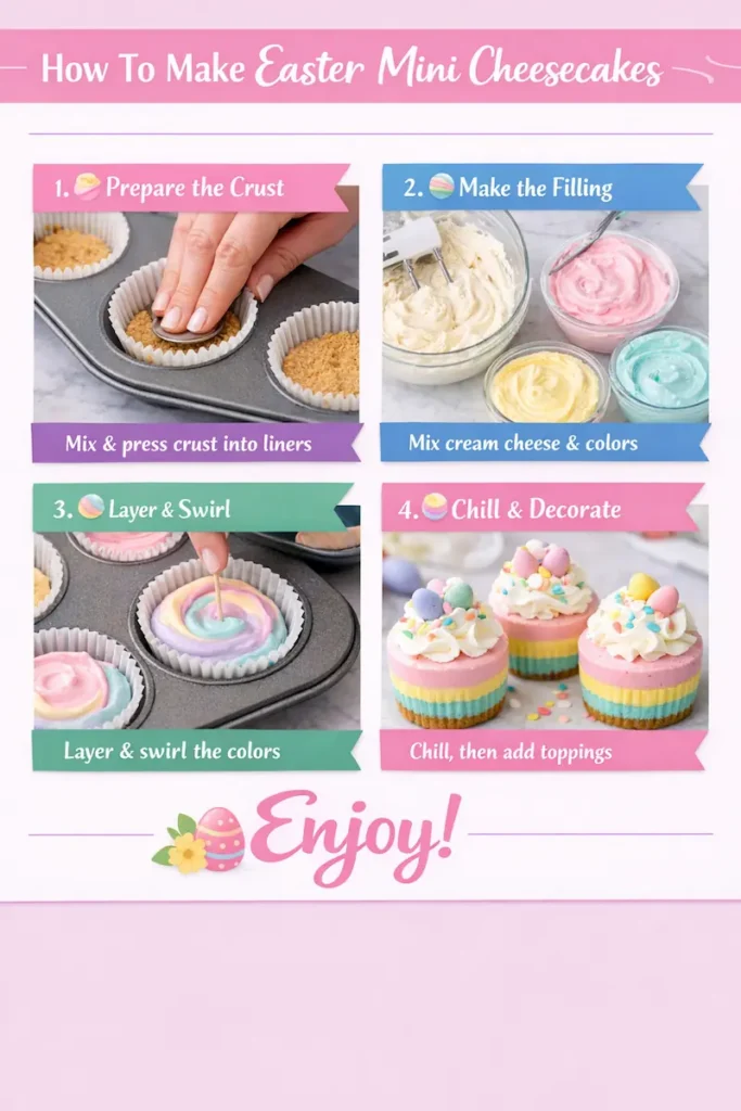 How To Make Easter Cheesecakes Step by Step