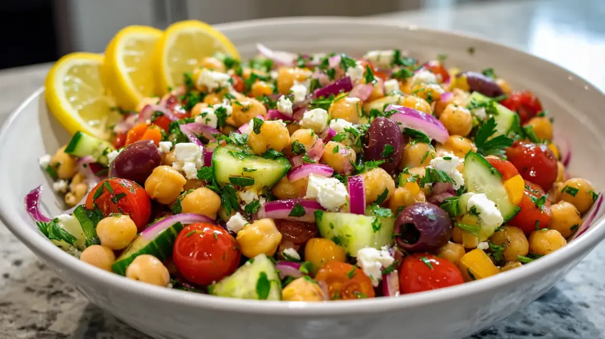Mediterranean Chickpea Salad (Fresh, Healthy & Budget-Friendly) 1 Mediterranean Chickpea Salad Fresh Healthy Budget Friendly