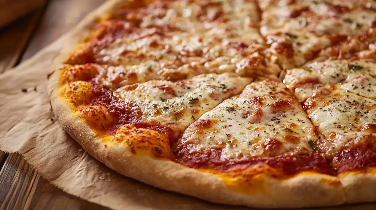 Crispy Chewy Bubbly Pizza Dough Recipe (Artisan Pizza Dough Guide) 1 Homemade crispy chewy bubbly pizza dough with golden blistered crust and airy bubbles baked on artisan pizza.