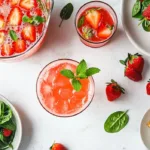 Easy Spring Strawberry Recipes: 5 Fresh & Budget-Friendly Ideas spring strawberry recipes including lemonade cheesecake bars mocktail and strawberry spinach salad