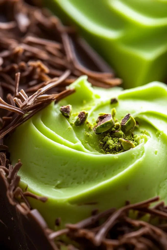 Dubai Chocolate Recipes (Easy Versions for Students & Viral Desserts) 2 pistachio cream filling inside Dubai chocolate bar