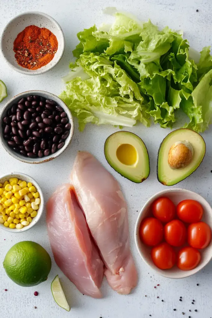 High Protein Southwest Chicken Salad (Easy, Fresh & Meal Prep-Friendly) 3 ingredients for high protein Southwest chicken salad