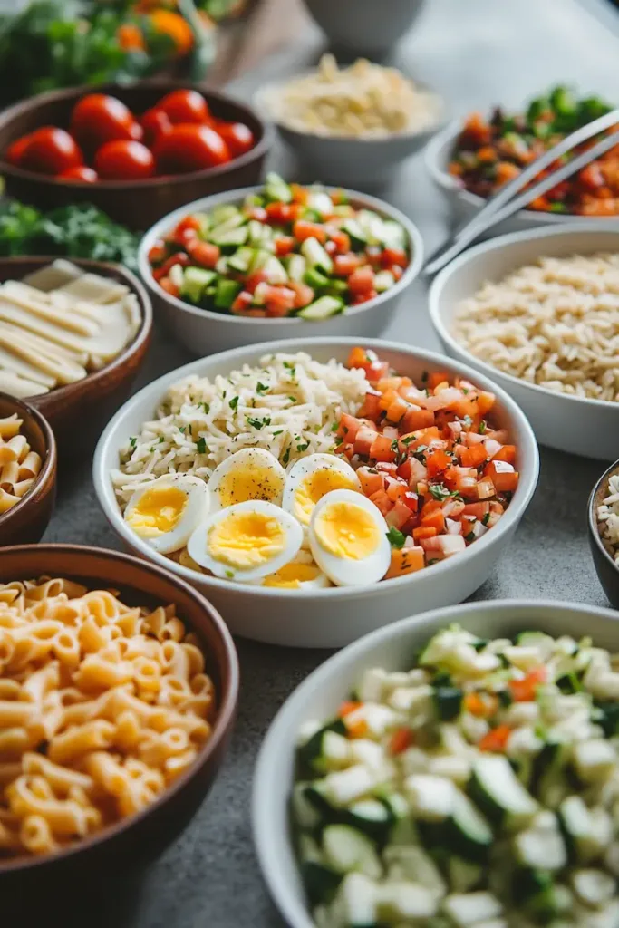 cheap student meals made from a $20 grocery list