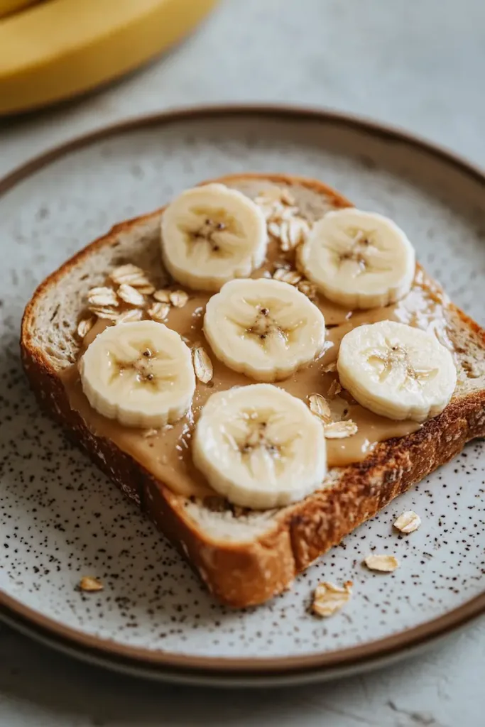 cheap peanut butter banana toast for college students