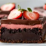 Chocolate Covered Strawberry Brownies