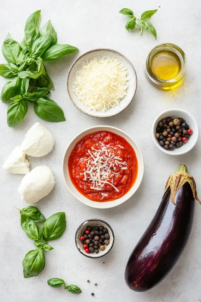Ingredients for the Best Eggplant Pizza