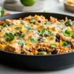 Salsa Verde Chicken and Rice Skillet Recipe